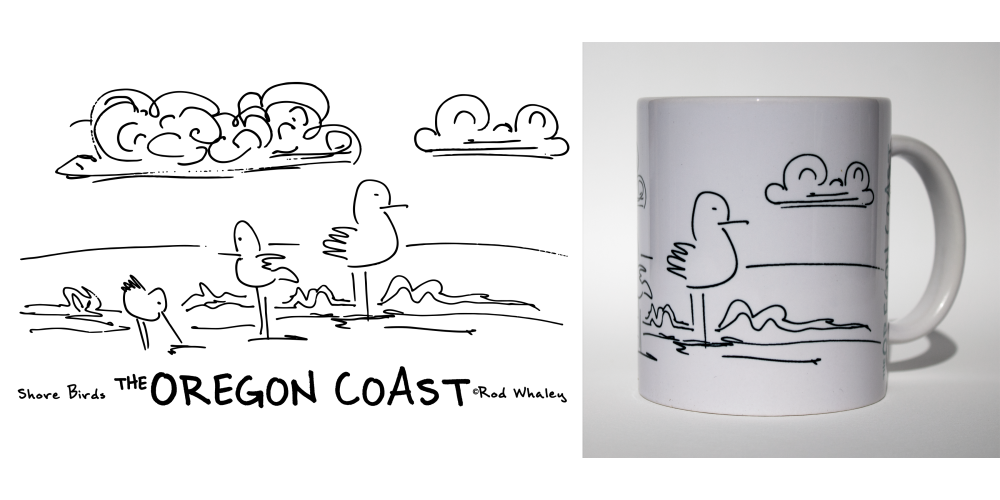 Shore Birds No.1 Mug by Rod Whaley Shore Birds No.1 Mug by Rod Whaley